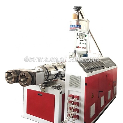 Counter-rotating Conical Twin-screw PVC Pipe Making Machine at 55 rpm Screw Speed