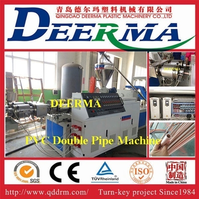 Counter-rotating Conical Twin-screw PVC Pipe Making Machine at 55 rpm Screw Speed