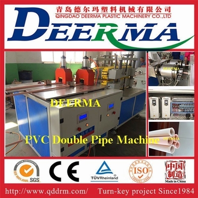 Counter-rotating Conical Twin-screw PVC Pipe Making Machine at 55 rpm Screw Speed