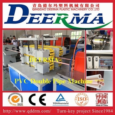Counter-rotating Conical Twin-screw PVC Pipe Making Machine at 55 rpm Screw Speed