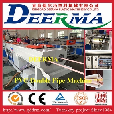 Counter-rotating Conical Twin-screw PVC Pipe Making Machine at 55 rpm Screw Speed