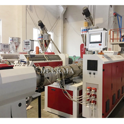 PVC Pipe Making Machine With PVC Powder Raw Materials Counter-rotating conical Twin-screw