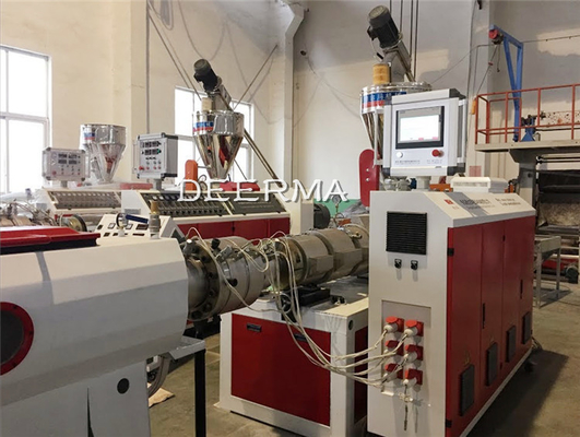 PVC Pipe Making Machine With PVC Powder Raw Materials Counter-rotating conical Twin-screw