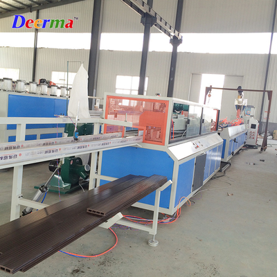 Counter-rotating Conical Twin-screw 70kW WPC PE Decking Making Machine Production Line